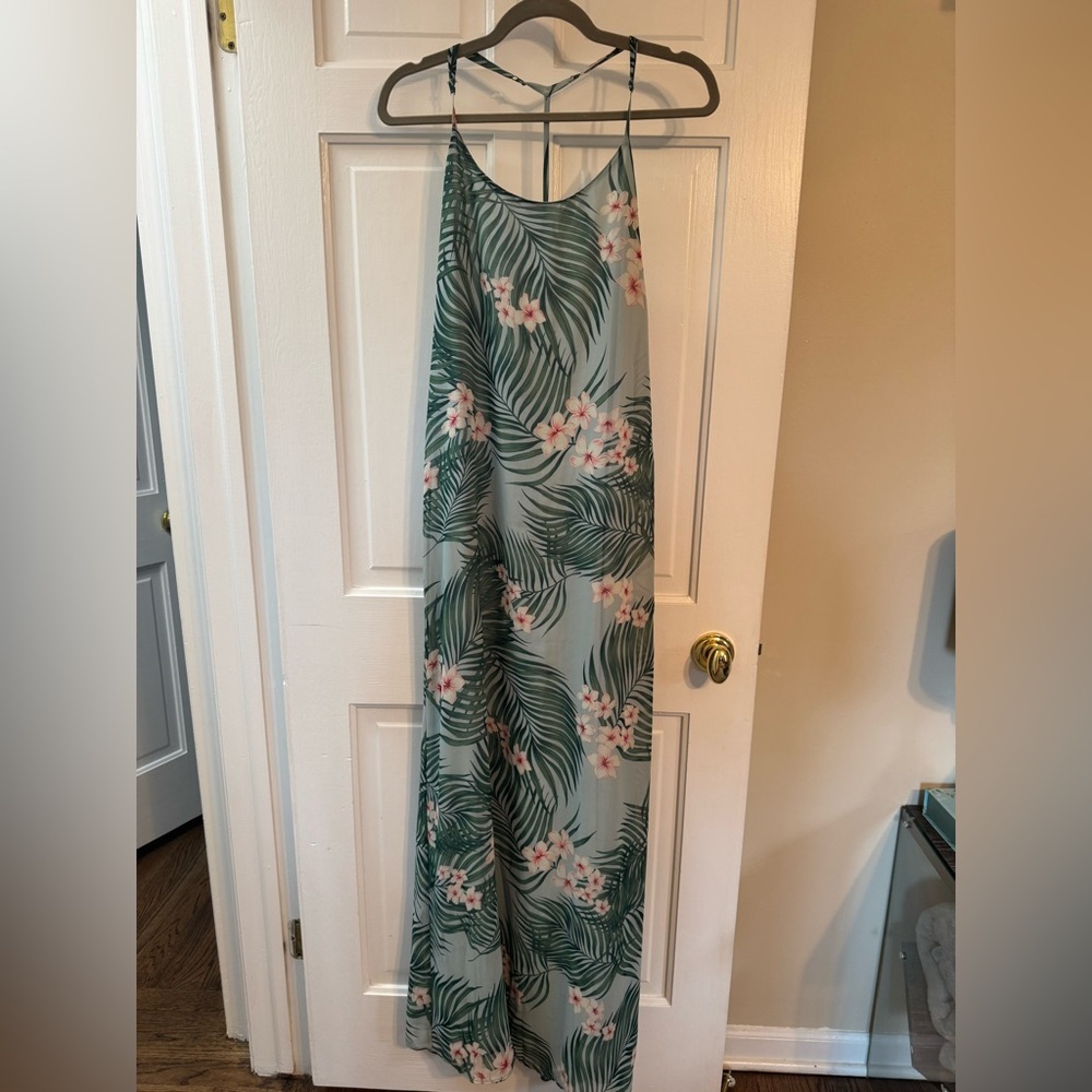Show Me Your Mumu Tropical Palm Maxi Dress Size M